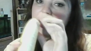 ASMR Playfully eating a banana/ mouth sounds