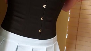 Kalliee kans bouncing cock and showing plugged ass