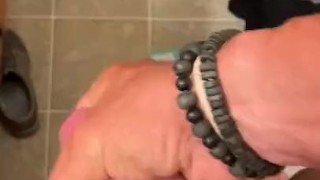 Girls bathroom jerk off