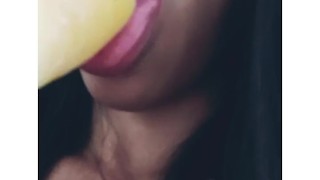 licking my ice cream