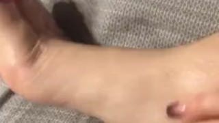 Beautiful feet lotion rub down