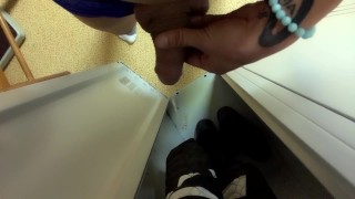 Cleaning my locker with piss - marking my territory !