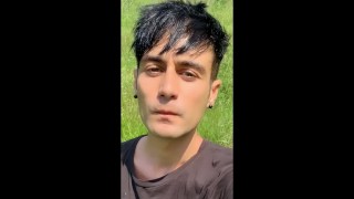 Chewing and swallowing ex - boyfriend cum ( solo cum eating after BJ vid )