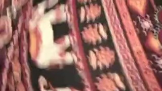 Booty jiggle in those pattern leggings close up