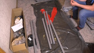 Unboxing Vacbed with hands - Unxboxing Vakuumbett mit Handschuhe