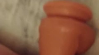 Slut fucking dildo