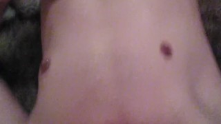 Me Cumming All Over My Naked Transgirl Chest And Stomach, Whining
