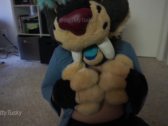 Tight Fursuit Porn - Female Murrsuiter With Big Tits Teases in a Tight Shirt ...