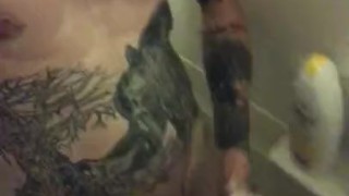 Masturbating in shower