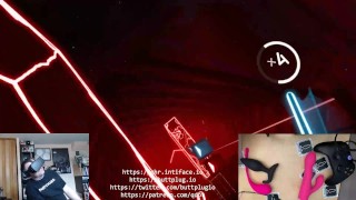With qDot - Intiface Game Haptics Router Demo (Butt Saber)