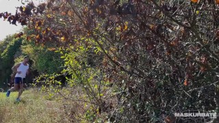 Maskurbate Hung & Uncut Czech HUNK Wacking in Woods!