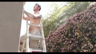 NextDoorBuddies Twink Takes Raw Advantage of Handyman's Big Boner