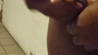 Bust quick nut in public rest room