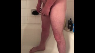 Jerk off and then Pissing on my foot