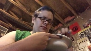 Bbw Eating Canned Ravioli