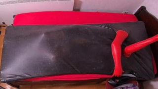 How to get in the vacbed with gloves - self bondage in vacuumbed