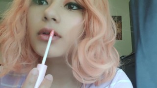 Pink Haired Slut Sucks on Cock