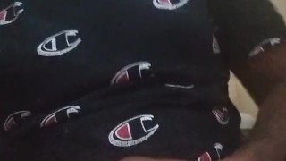 Masturbating