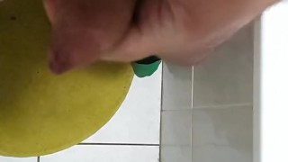 Fat gainer bear jerking in slow motion