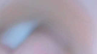 Horny teen playing with dildo.
