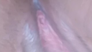 Horny teen playing with dildo.