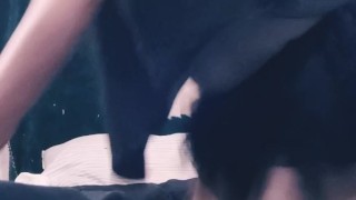 Strip tease with anal plug 