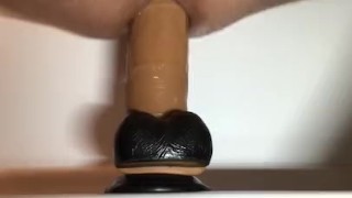 Riding a bigger cock