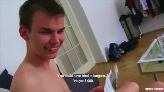  CZECH HUNTER 437 - Ginger Twink Sucks & Fucks For Some Cash