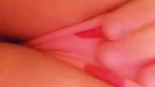 Strawberry panties and fingering