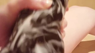 Cumming in my Bad Dragon fleshlight & watching it pour out