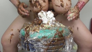 CRUSHING ICE CREAM CONES IN HEELS & BIG ASS CAKE SITTING