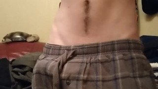 Muscular Teen jacking off and teasing