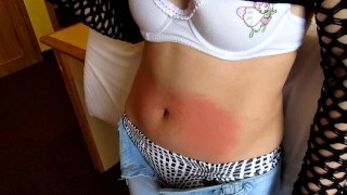 look at my excited belly flushed by your bites and punches Fantasy of Paula