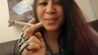 Fetish Smoker Miss Dee Nicotine, Inhales for you