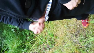 FIRST TIME OUTDOOR ALMOST CAUGHT Filmed by Dude