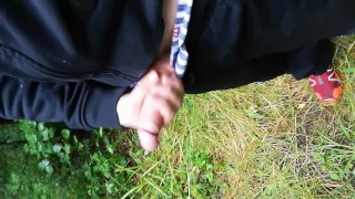 FIRST TIME OUTDOOR ALMOST CAUGHT Filmed by Dude