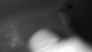 Beating my meat in the shower black & white