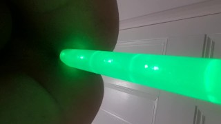 Boy takes Lightsaber