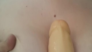 Tittie fucking my dildo