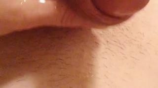 Cumload All Over My Naked Transgirl Stomach