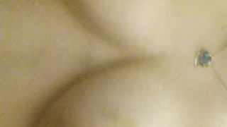 Playing with my tits in the shower