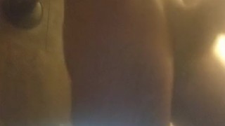 Jerking off and fingering in the shower