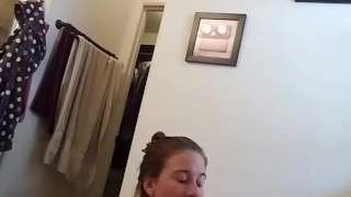 Bathtub scene and pussy shaving