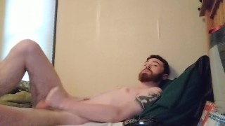 Masturbating until a really loud orgasm