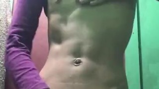 TWINK LATINO BOY JERK OFF IN PUBLIC BATHROOM