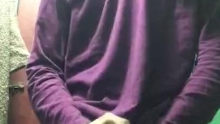 TWINK LATINO BOY JERK OFF IN PUBLIC BATHROOM