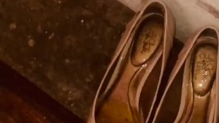 Pissing in my wifes heels. She wore to the club!!!