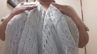 BBW Milf plays with her huge nipples