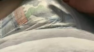 Rubbing my diaper