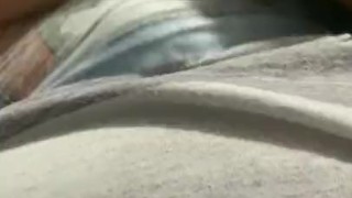 Rubbing my diaper until I cum